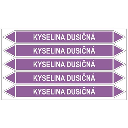 Značení potrubí, kyselina dusičná